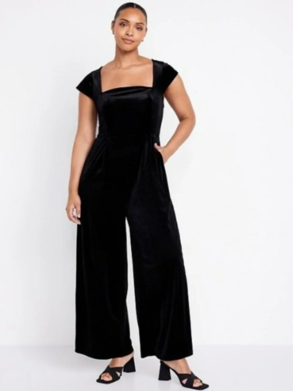 Old Navy Fit & Flare Velvet Jumpsuit XXL Tall